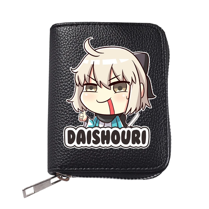 

Fate/Grand Order FGO Anime Short Saber Money Card Holders Purse Short Zipper Wallet