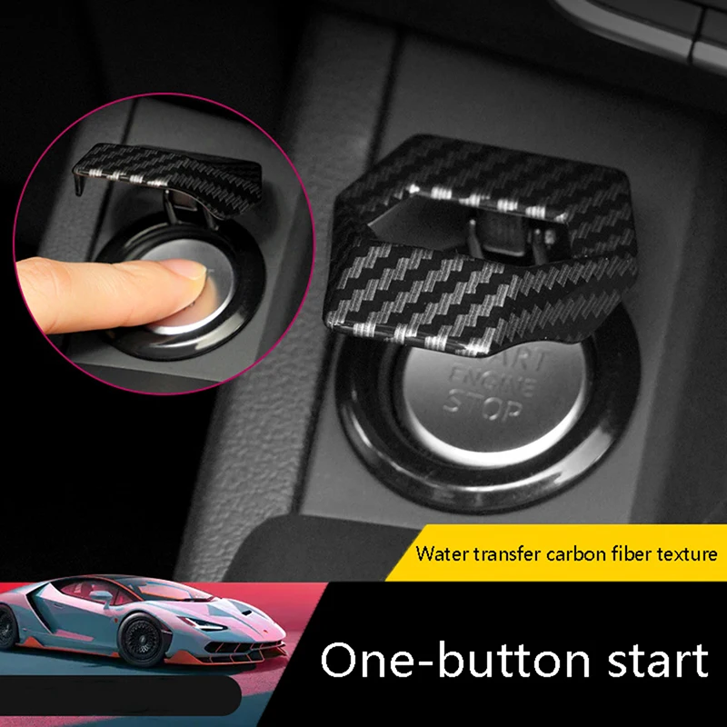 

Car One-button Start Cover Engine Start Stop Switch Button Cover Switch Protective Cover Anti-scratch Decorative Cover
