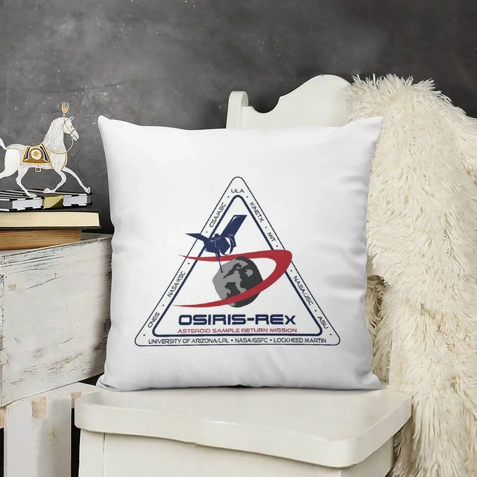 Осирис Рекс - Научные партнеры с логотипом декоративная подушка наволочка