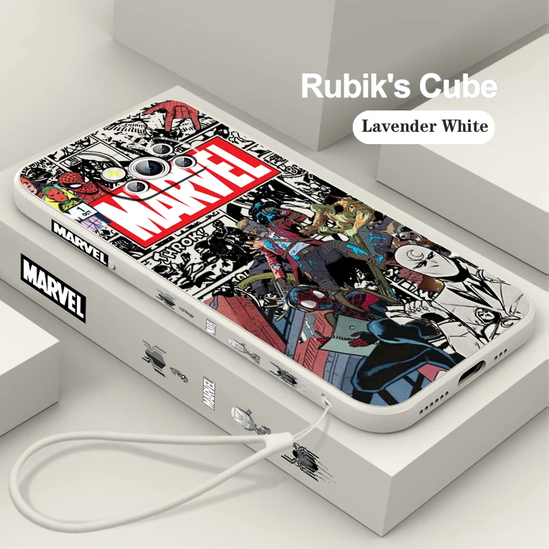 

Marvel Avengers Comics Cool Phone Case For Xiaomi Mi Poco M5s M5 X5 X4 X3 M4 M3 F4 F3 GT C55 C50 Pro NFC 5G Liquid Left Rope