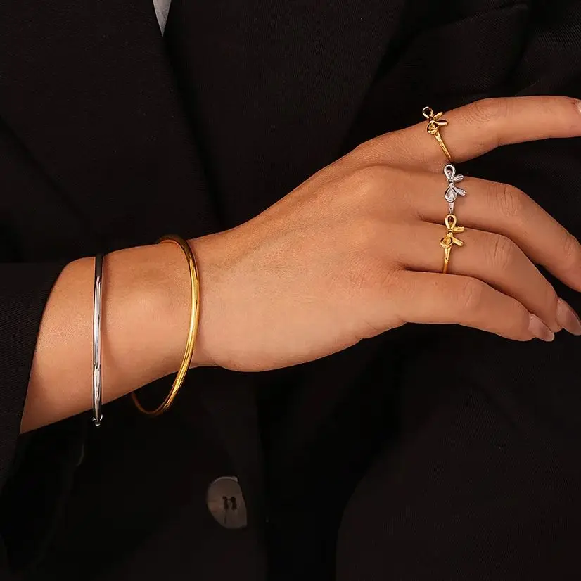 Liora модные массивные кольца с бантом круглые браслеты блестящий браслет для