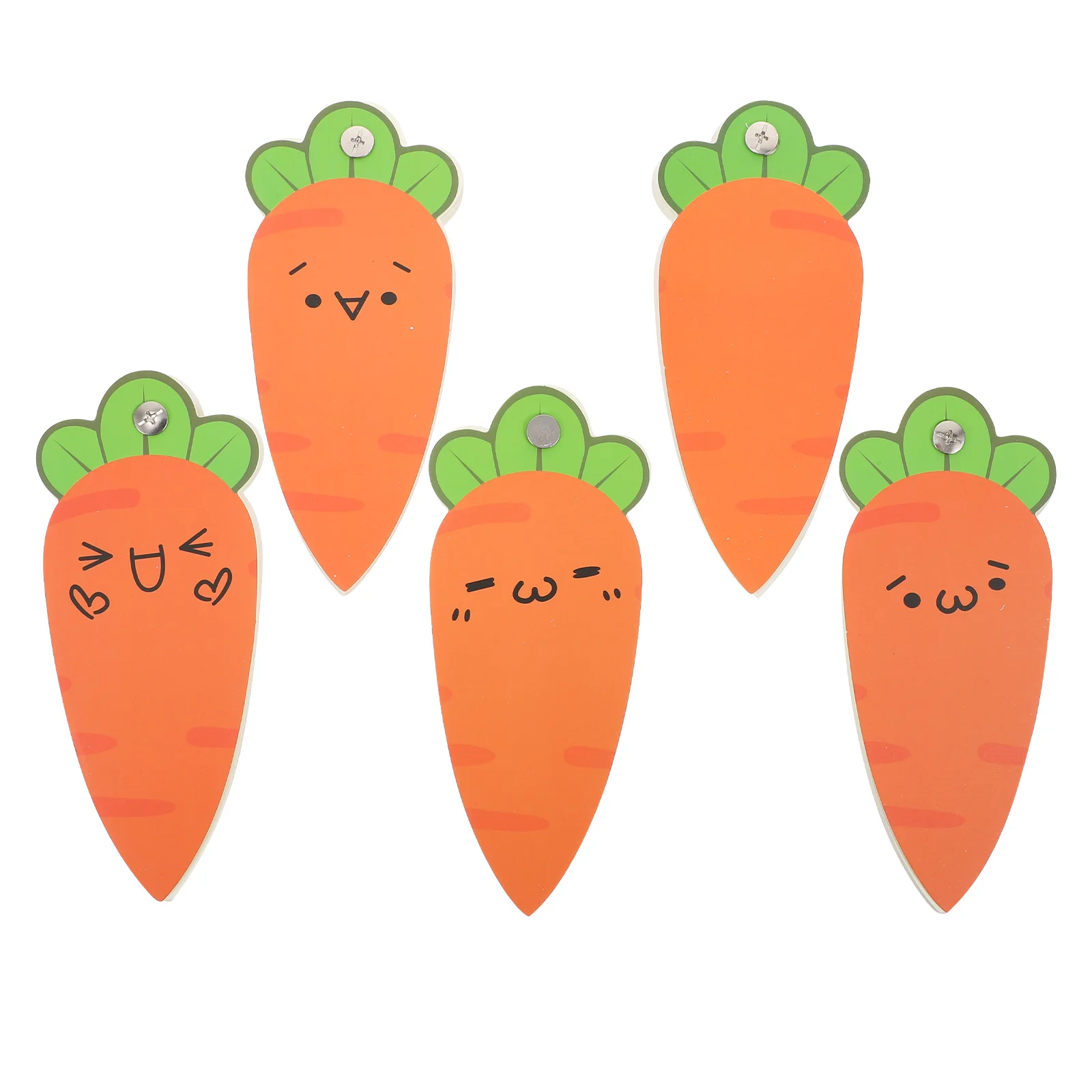 

5Pcs Small Words Notepad Rotary Notebook Paper Notebook Carrot Model Note Pad for School Home Office Students