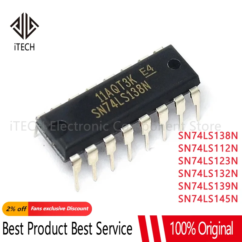 5 шт. SN74LS138N DIP-16 74LS138 DIP HD74LS138P SN74LS112N SN74LS123N SN74LS132N SN74LS139AN SN74LS145N 74LS123 74LS132 SN74LS139
