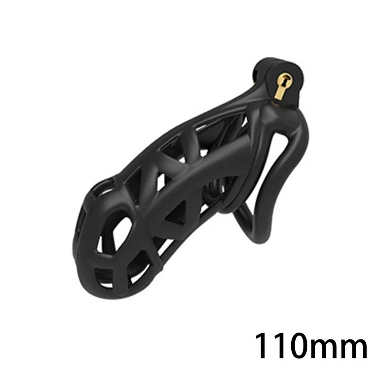 Мужское резиновое черное устройство верности V2.0 клетка на член Изогнутое Кольцо