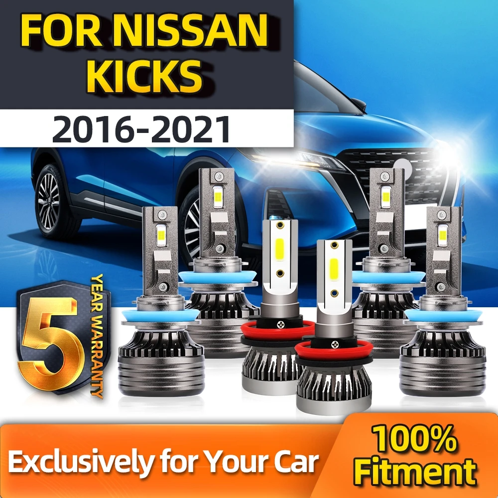 

Crossfox 20000LM 6500K High Low LED Headlight Bulbs H9 H11 Fog Lamp H8 CSP Turbo Lamps Bright For Nissan Kicks 2016 2017-2021