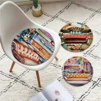 central perk watercolor creative chair cushion soft office car seat comfort breathable 45x45cm seat mat