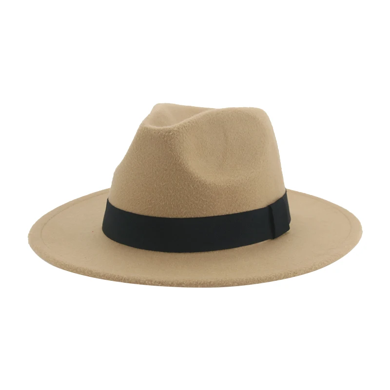 

Hats for Women Fedora New Khaki Camel Women's Hat Band Wedding Decorate Men Dress Formal Fedora Hat Pamelas Y Tocados Para Bodas