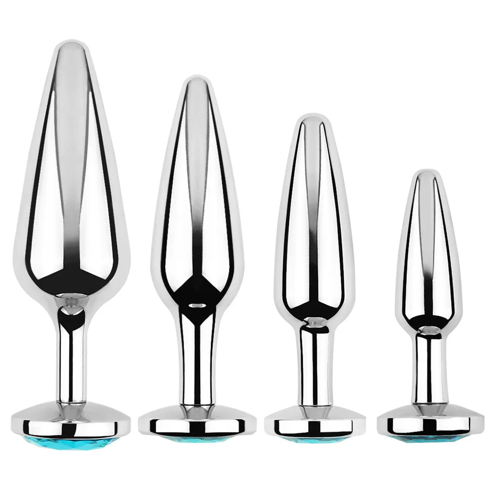 Металлическая Серебристая Анальная пробка расширение для задней площадки