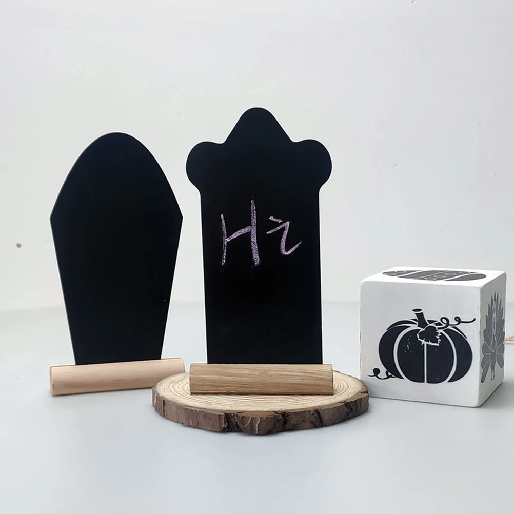 4 шт. деревянные надгробия украшения эмблемы для досок поделки пасхальный мел