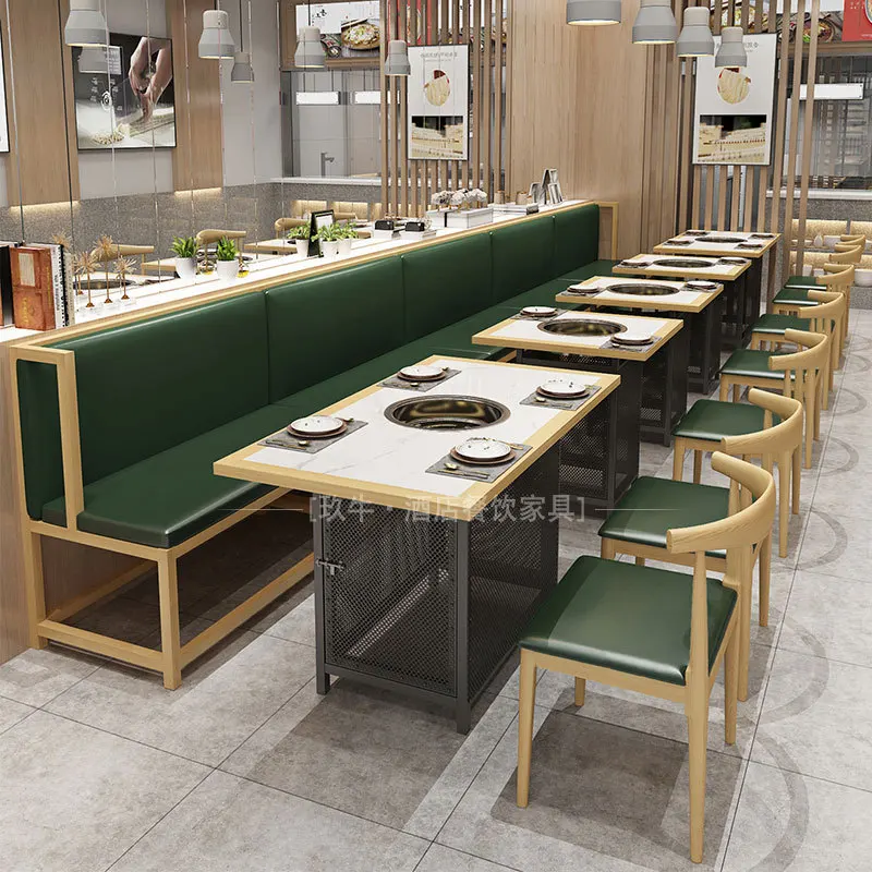 

M65 Chain Theme Western Restaurant Wall Card Seat Sofa Cafe Cleaning Bar Solid Wood Rattan Tables and Chairs Hotel Catering Fu