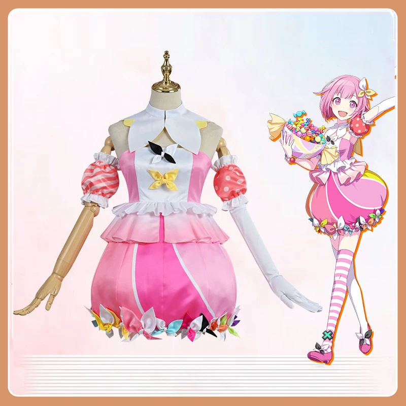 

Игровой проект Sekai, красочный сценический костюм Одори эму для косплея, чудесные страны, платье для шоу, костюм вечерние, униформа на заказ для женщин