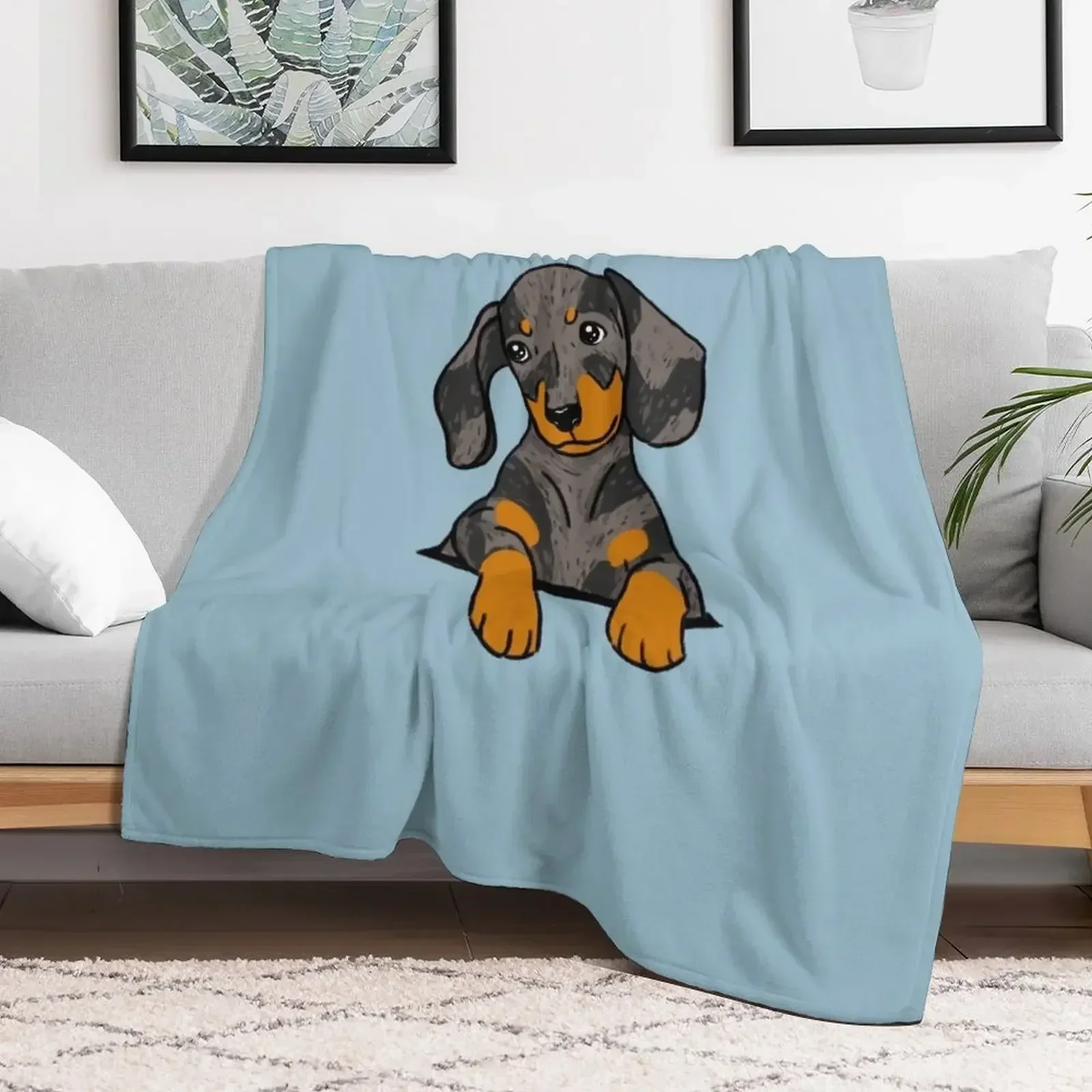 Депс такса щенок в кармане плед детские рождественские подарки одеяла