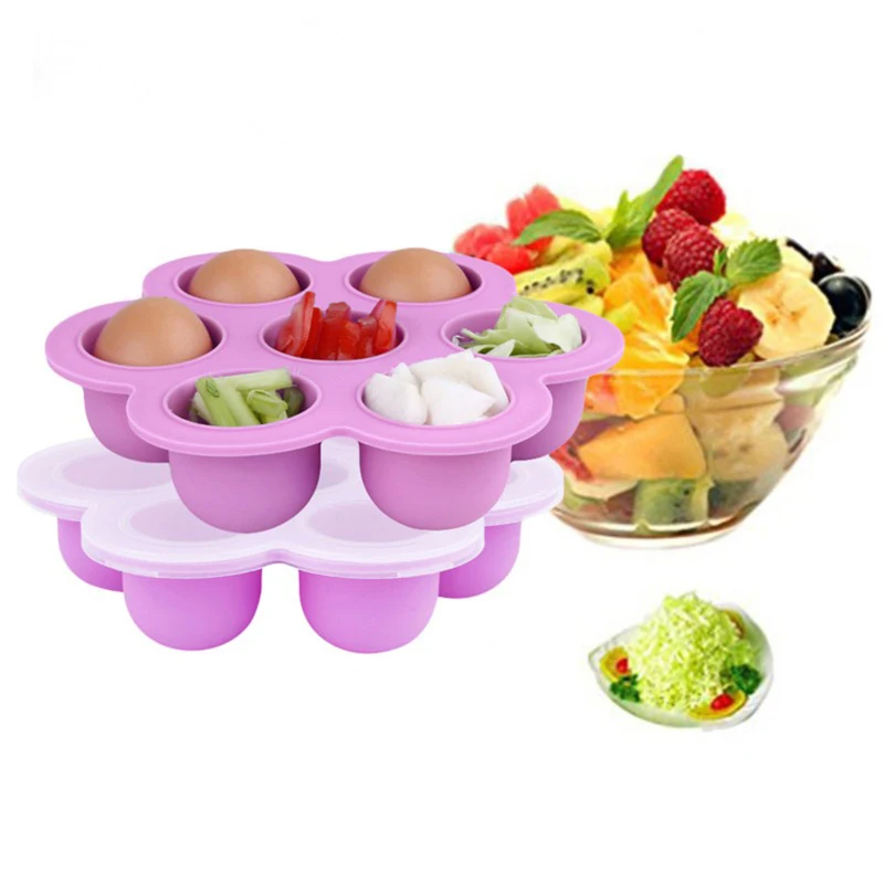 

Egg Mold Freshness Preservation Reusable Storage Container Baby Food Freezer Trays Lid Kitchen Accessories Utensil