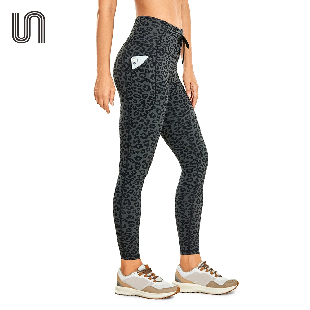 

Women's Naked Feeling Yoga Pants 25 Inches - High Waisted Drawstring Workout Leggings with Pockets