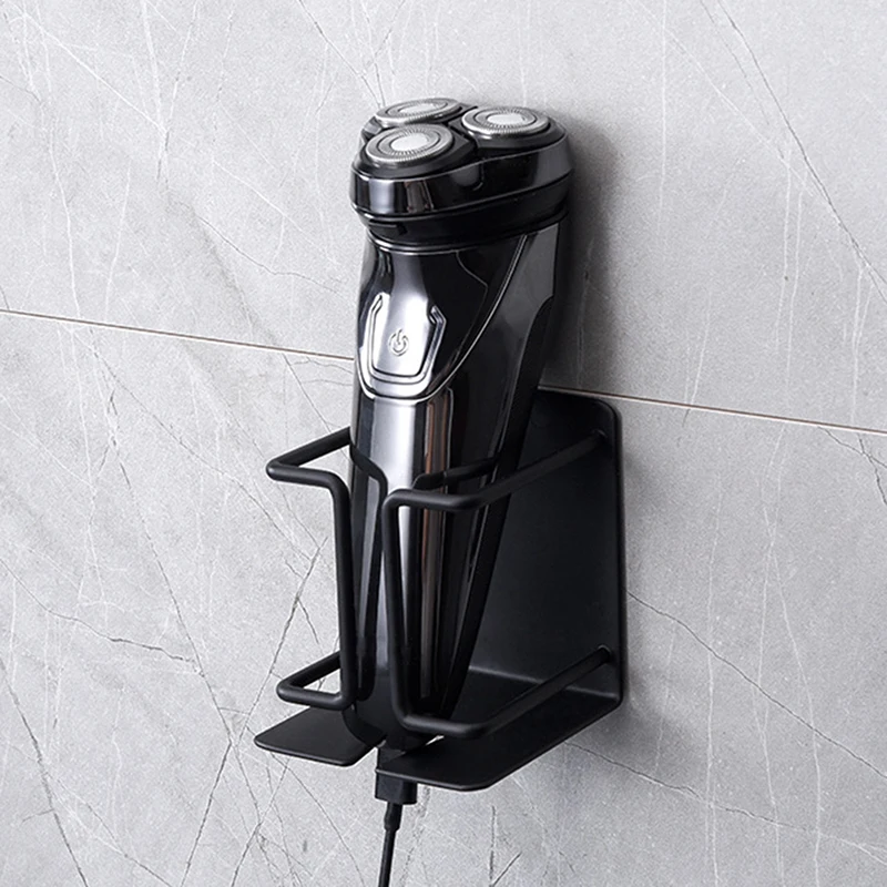 Holder Electric Wall Shower Mounted Bathrooms Mount Shaving Stand Organizer Hook Self Adhesive Hanger