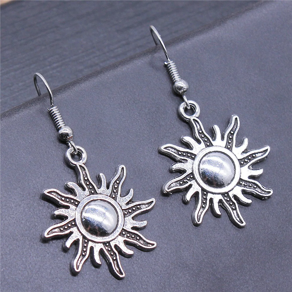 Женские винтажные серьги-подвески солнце | Украшения и аксессуары