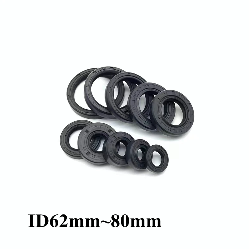 

ID: 62 - 65 mm OD: 75mm - 125mm Height: 7mm - 13mm TC/FB/TG4 Skeleton Oil Seal Rings NBR Double Lip Seal for Rotation Shaft