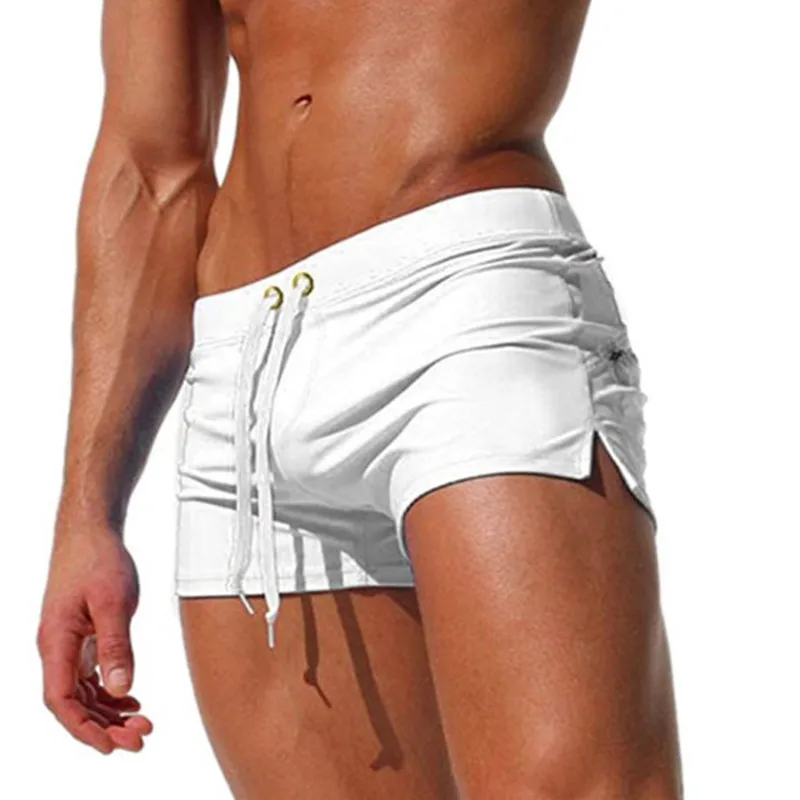 

Mens Swimwear Solid Swim Trunks Summer Beach Board Shorts Quick Dry Mens Running Surfing Swimming Shorts 2023 New Men Sportwear