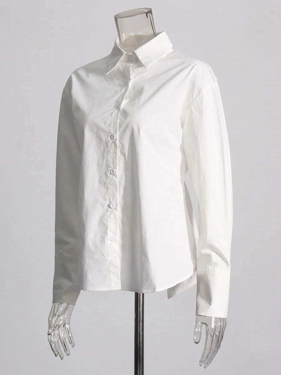 GetSpring женская рубашка 2024 весенняя новая модная элегантная повязка с бантом и