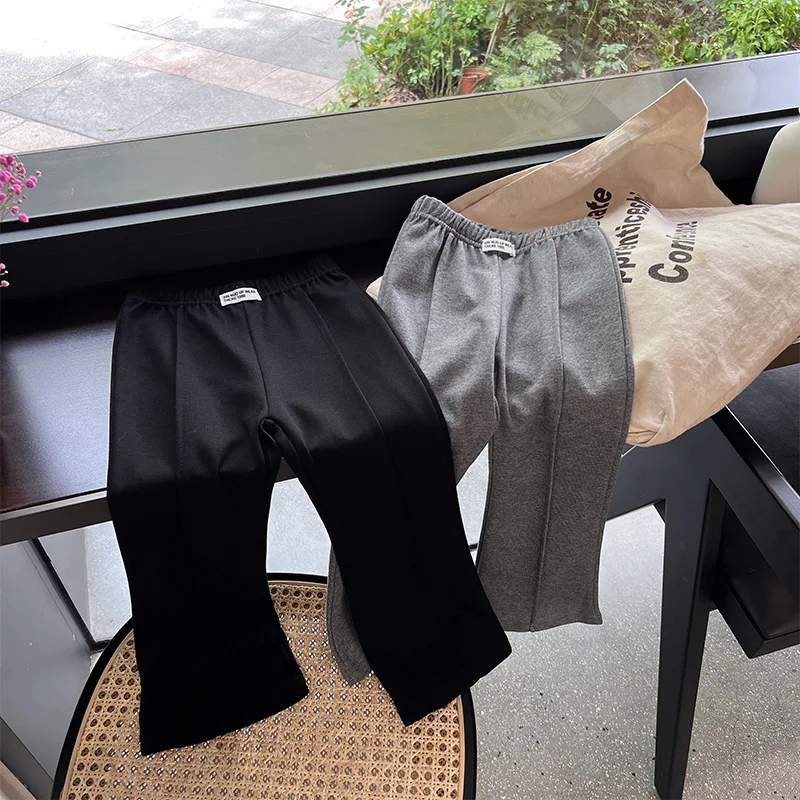 

2022 Autumn New Girls' Pants Korean Children's Clothing Girls' Autumn Clothes Western Style Flared Pants Leggings
