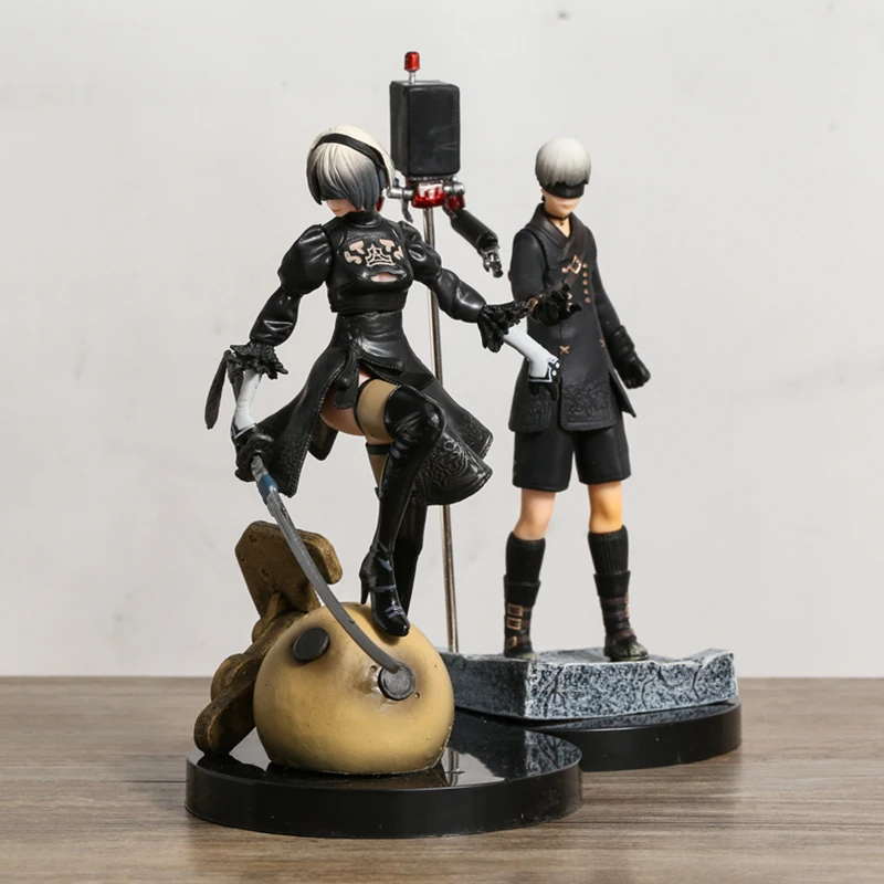 

NieR Automata YoRHa No. 2 Type B 2B / No.9 Type S 9S Collectible Figure Anime Sexy Beauty Model Toy