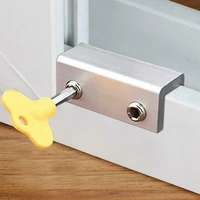 adjustable sliding window locks stop door frame security lock with keys for protection children and home office anti theft