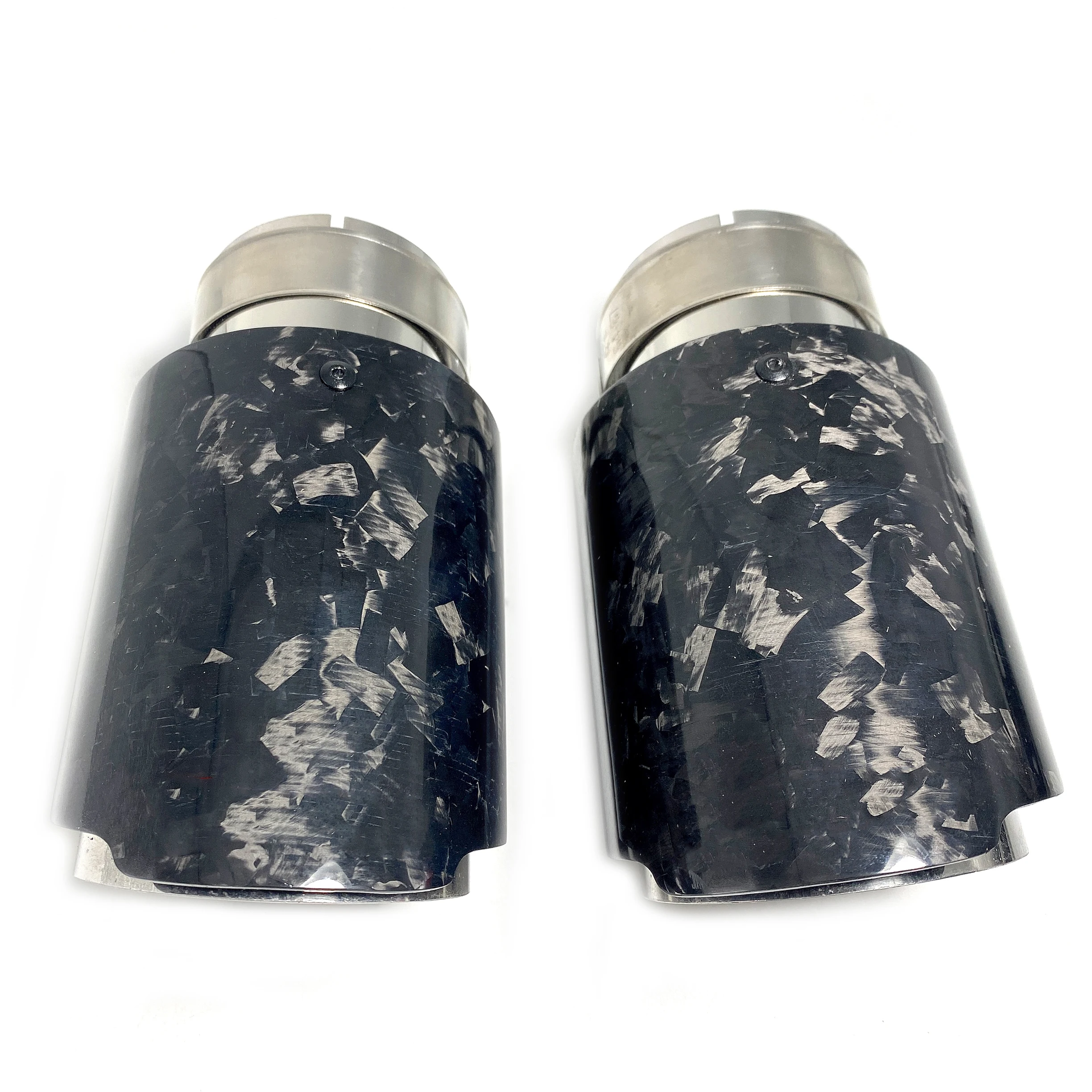 1 шт. Автомобильная выхлопная труба прямой фланец кованый глянцевый углеродный