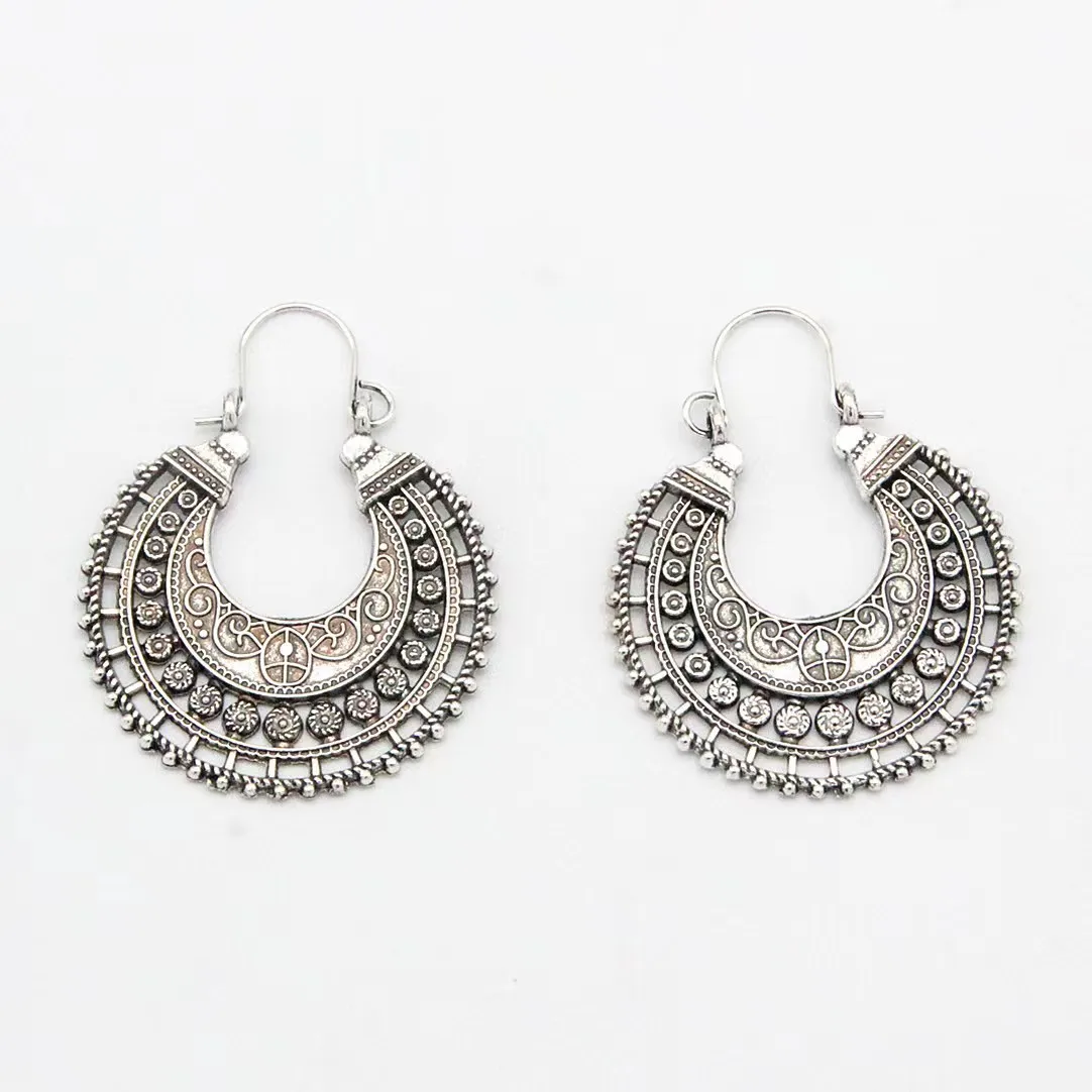 

Vintage Jewelry New Earrings For Women Wholesale Boho Pendant Set Retro Personality Aesthetics Gothic Punk Gift Accessories Hot