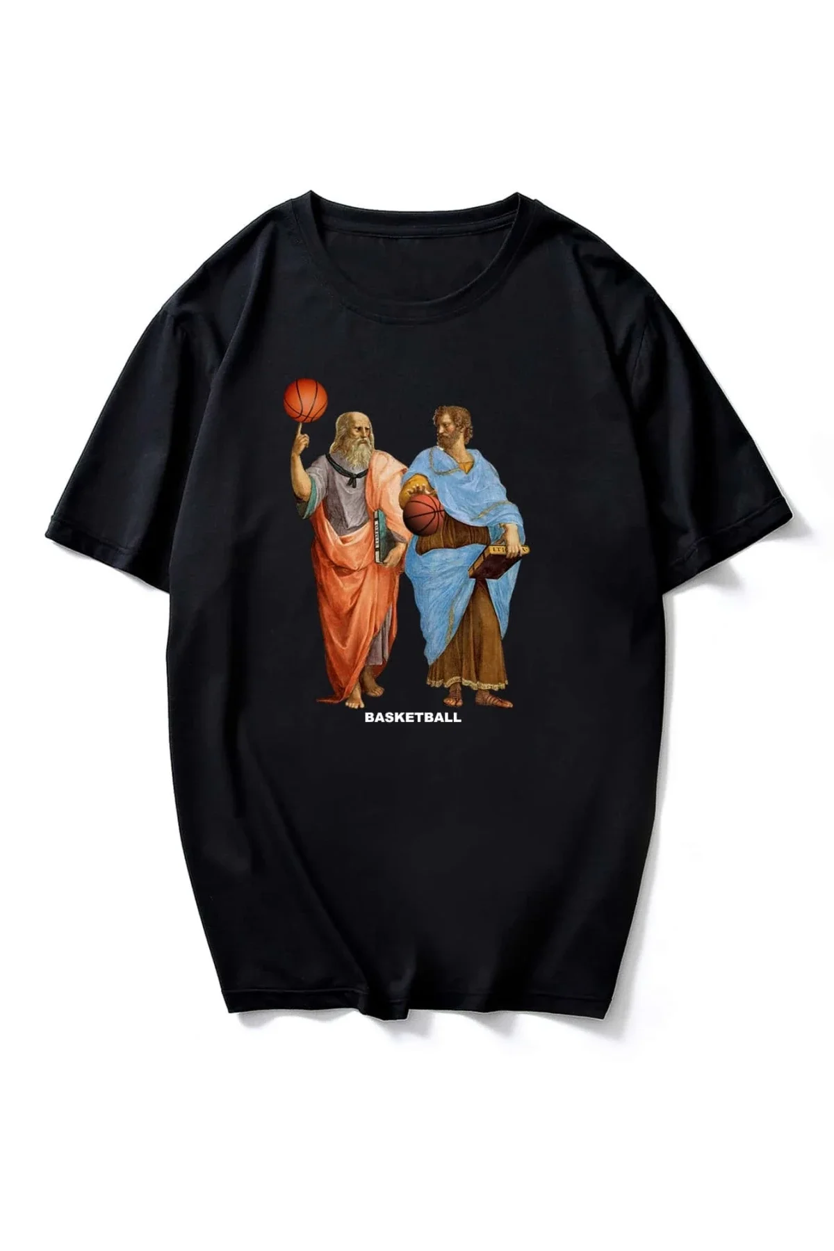 

Оригинальная серая футболка с Баскетбольным принтом