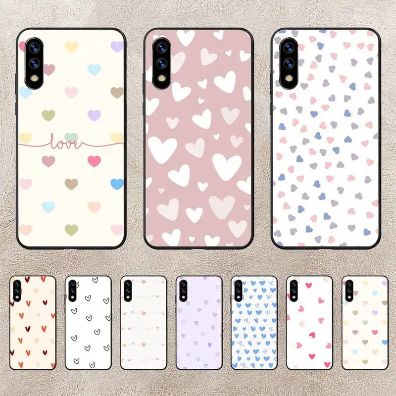 

Cute Cartoon Love Heart Phone Case For Huawei P10 P20 P30 P50 Lite Pro P Smart Plus Cove Fundas