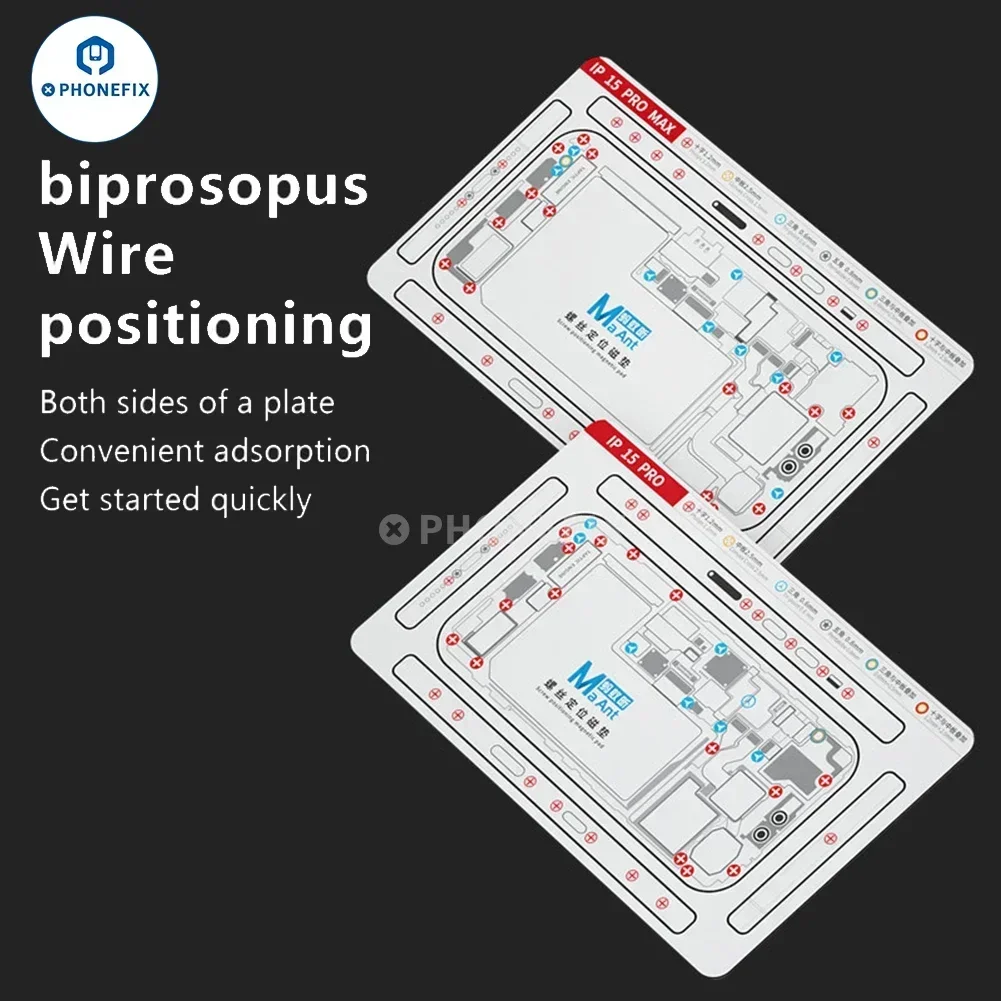 Магнитная гибкая мягкая подкладка MaAnt для позиционирования винта iPhone X-15 Pro Max