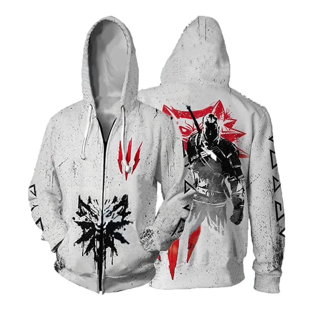 Купи Game The Witcher Cosplay Costume Hooded Women Men Cartoon Sweatshirt Oversize Long Sleeve Cosplay Sweatshirt Jacket за 965 рублей в магазине AliExpress