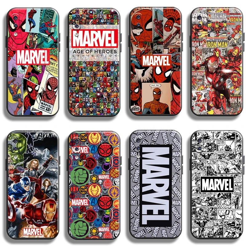 

Marvel Logo Spiderman Comics For Samsung Galaxy A20 A20S Phone Case Coque Back Liquid Silicon Black Funda Shockproof