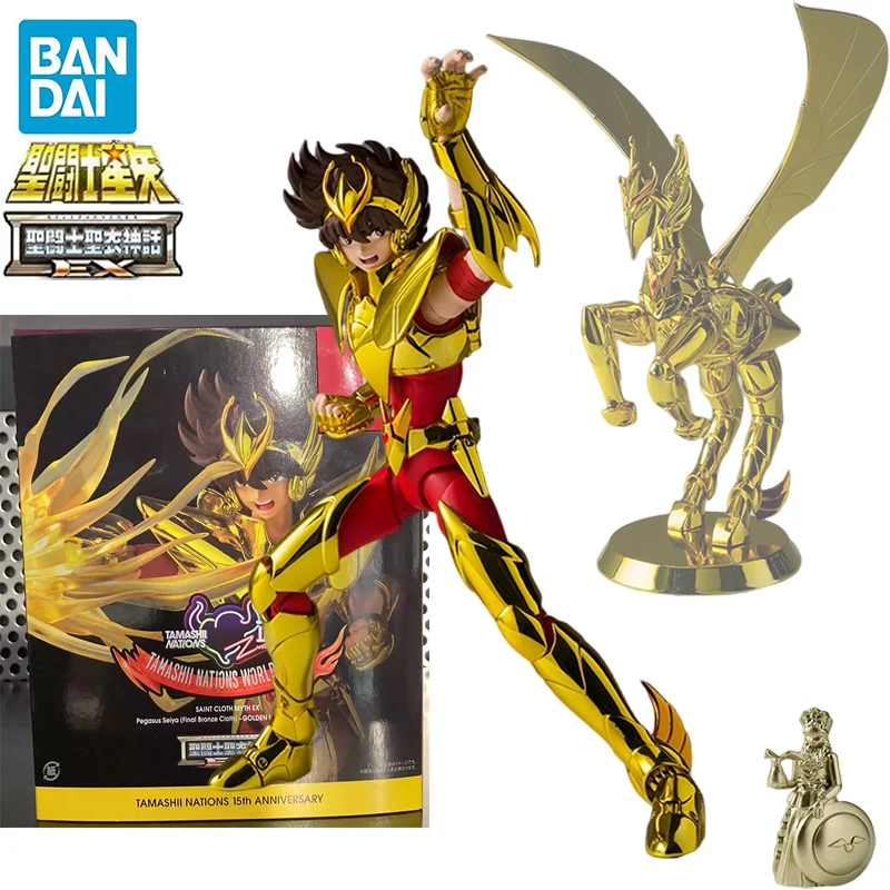 

В наличии BANDAI Миф Ткань EX Святой Сейя Пегас Seiya финальная бронзовая ткань Золотой ограниченный выпуск ПВХ аниме экшн-Фигурки игрушки