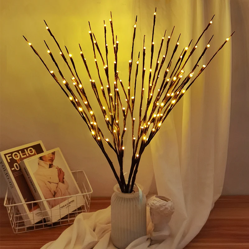 

73cm Battery Operated LED Tree Branch Light Desktop Bonsai Tree Lights Artificial Plant Home Vase Lamp Wedding Party Decoration