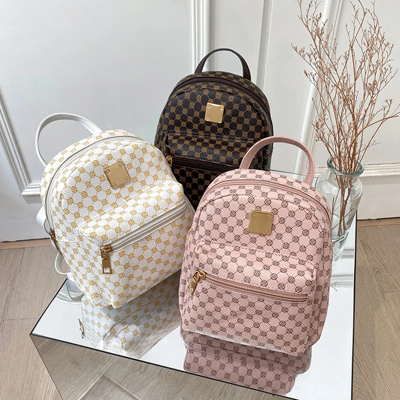 

Korean Fashion Student Schoolbag Travelling Bag Classic Flower Backpack 2022 Trend Women Bags Foreign Trade Bag Women'S Backpack