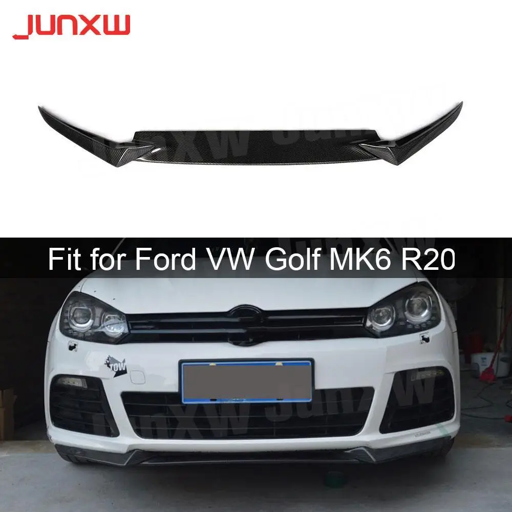 

Carbon Fiber Front Lip Spoiler For Volkswagen VW Golf 6 VI MK6 R20 2010-2013 For Scirocco R 2009-2014 Head Bumper Chin Guard