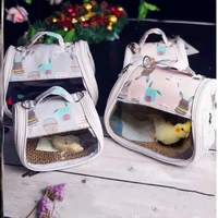 pet cage cross body accessories cylinder design soft practical house travel portable squirrel visible pvc hamster carrier bag