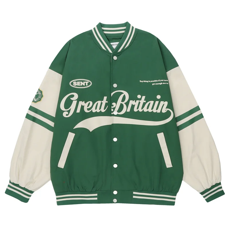 

2022 College Varsity Baseball Jacket Men Oversized Patchwork Embroidery Sports Hip Hop Streetwear Korean Fashion Bomber Jackets