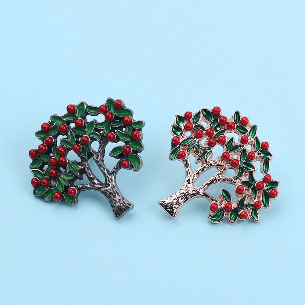 

European And American Christmas Day Party Dress Decoration Corsage Fashion Jewelry Christmas Tree Unisex Metal Brooch