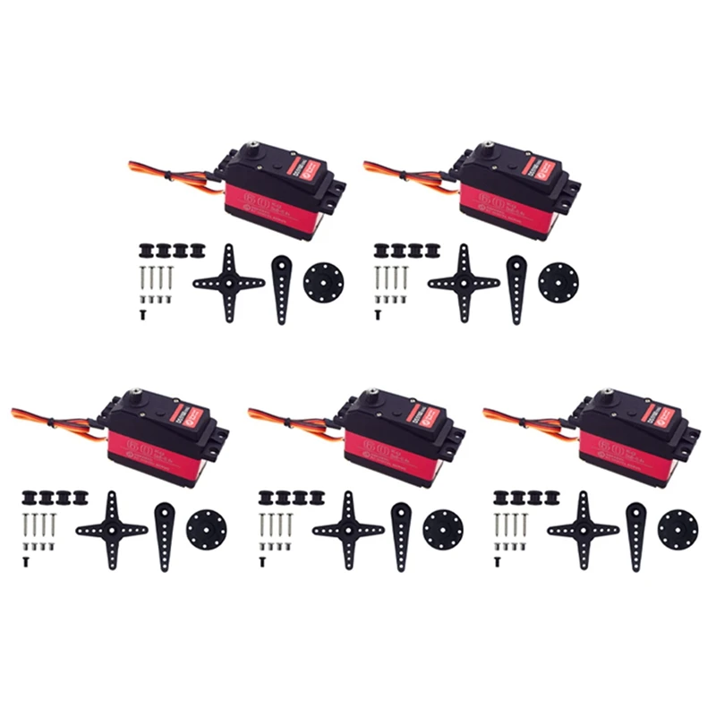 

2023 Hot-5Piece DS5160 SSG 60Kg 8.4V High Voltage Waterproof Servo For 1:5 RC Car SAVOX-0236 LOSI XL 5T Robot Arm 270 Servo