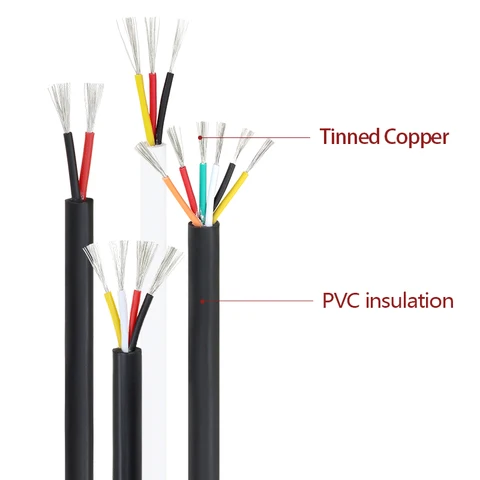 Электрический провод UL2464 луженая медная 30/28/26/24/22/20/18/16/14 AWG изоляция ПВХ