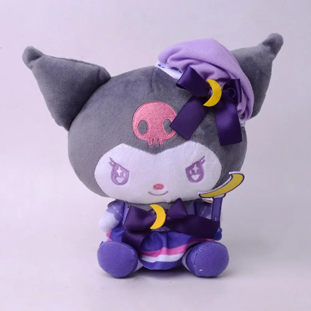 

Kuromi My Melody Sanrio Kawaii 22Cm Plush Toys Cute Stuffed Accessorie Cartoon Christmas Magic Girl Gifts for Girls Childrens