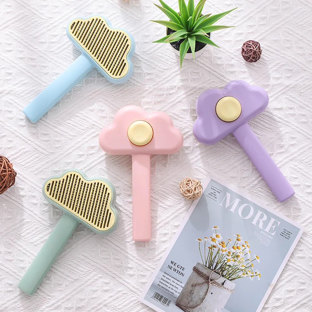 

Cat Brush Pet Grooming Dematting Dog Comb for Shedding Remove Undercoat Mats Hair Pet Massage-Self Cleaning Slicker Brushes