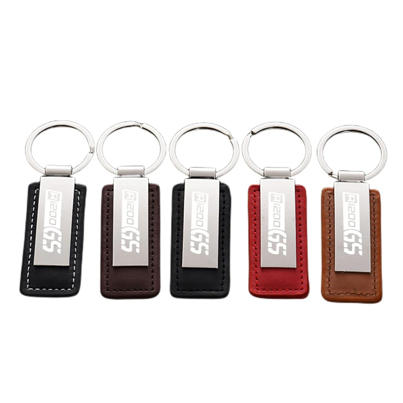 

Hot Deal High-end Men's Gifts Quality Motorcycle Key Accessories Fashion Leather Keychain Popular Keyring For R1200GS R 1200GS
