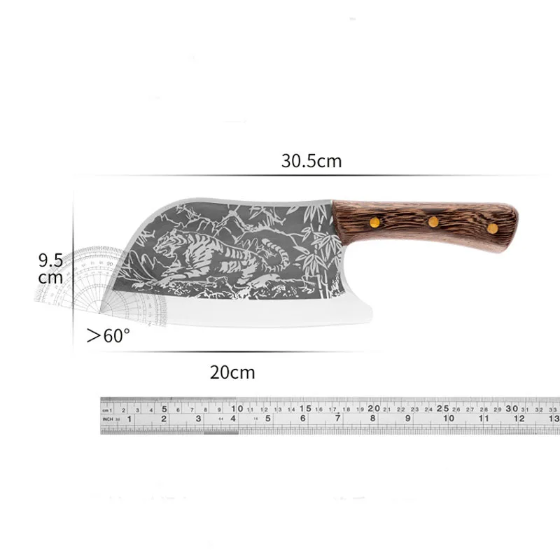 Кости нож для кухни Прочный острый кованый молоток из нержавеющей стали Chef'