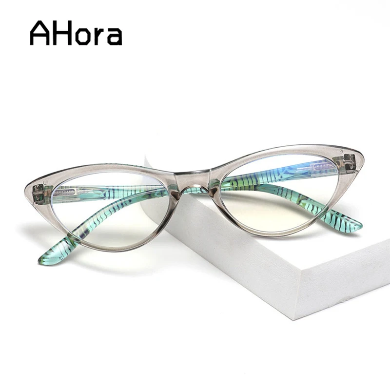 

Женские полимерные очки для чтения Ahora, оправа кошачий глаз с защитой от сисветильник, оптические оправы для очков для дальнозоркости, 2022