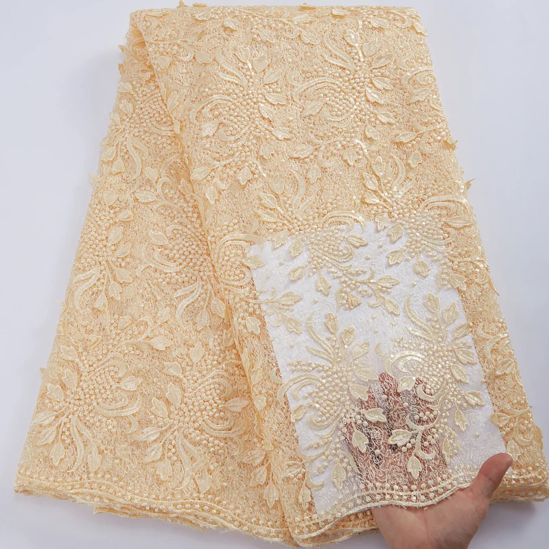 

Африканская 3D Цветочная кружевная ткань 2022, Высококачественная блестящая ткань, ткань для свадьбы 2916A