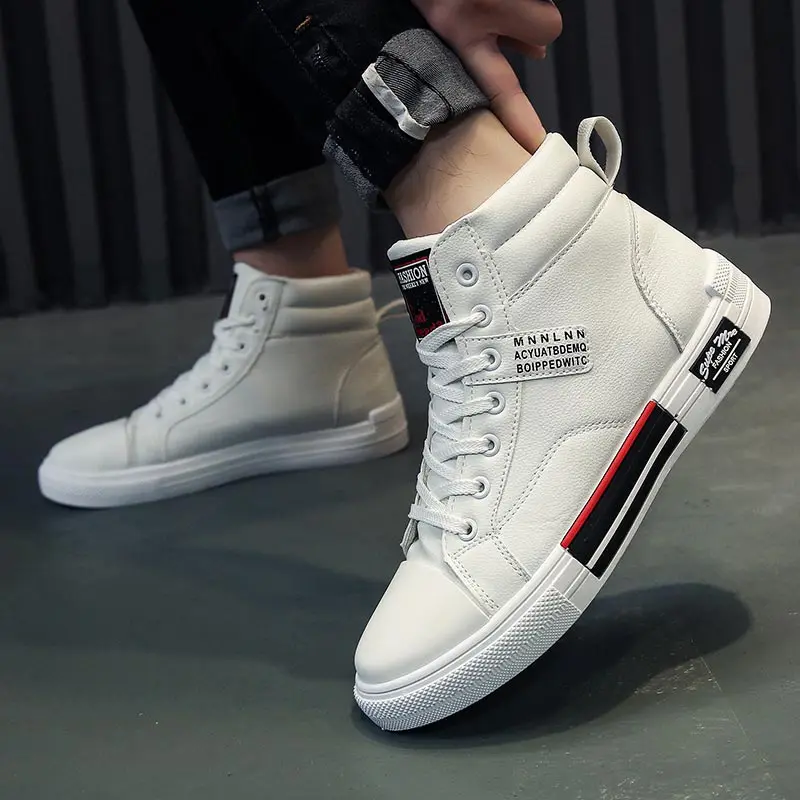 

High Top Spring Men's Sneakers Men Sport Shoes Male Running Shoes Men's White Sports Shoes Tennis 2020 Sneackers Working A-947