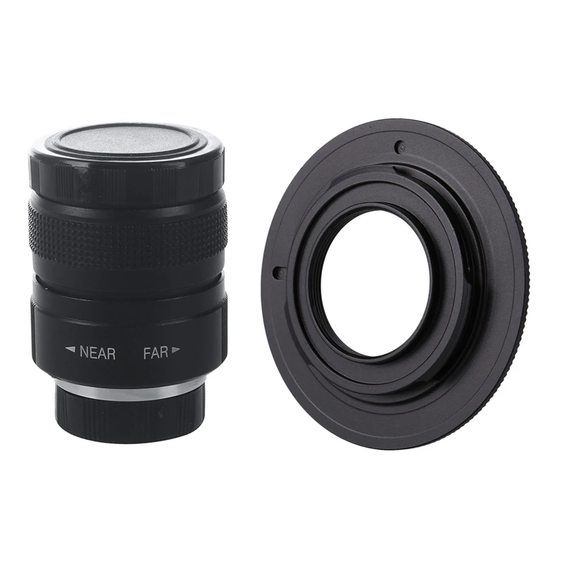 

Television TV Lens/CCTV Lens For C Mount Camera 25Mm F1.4 In Black With Black C Mount Lens For Micro-4/3 Adapter E-P1 E-P2 E-P3